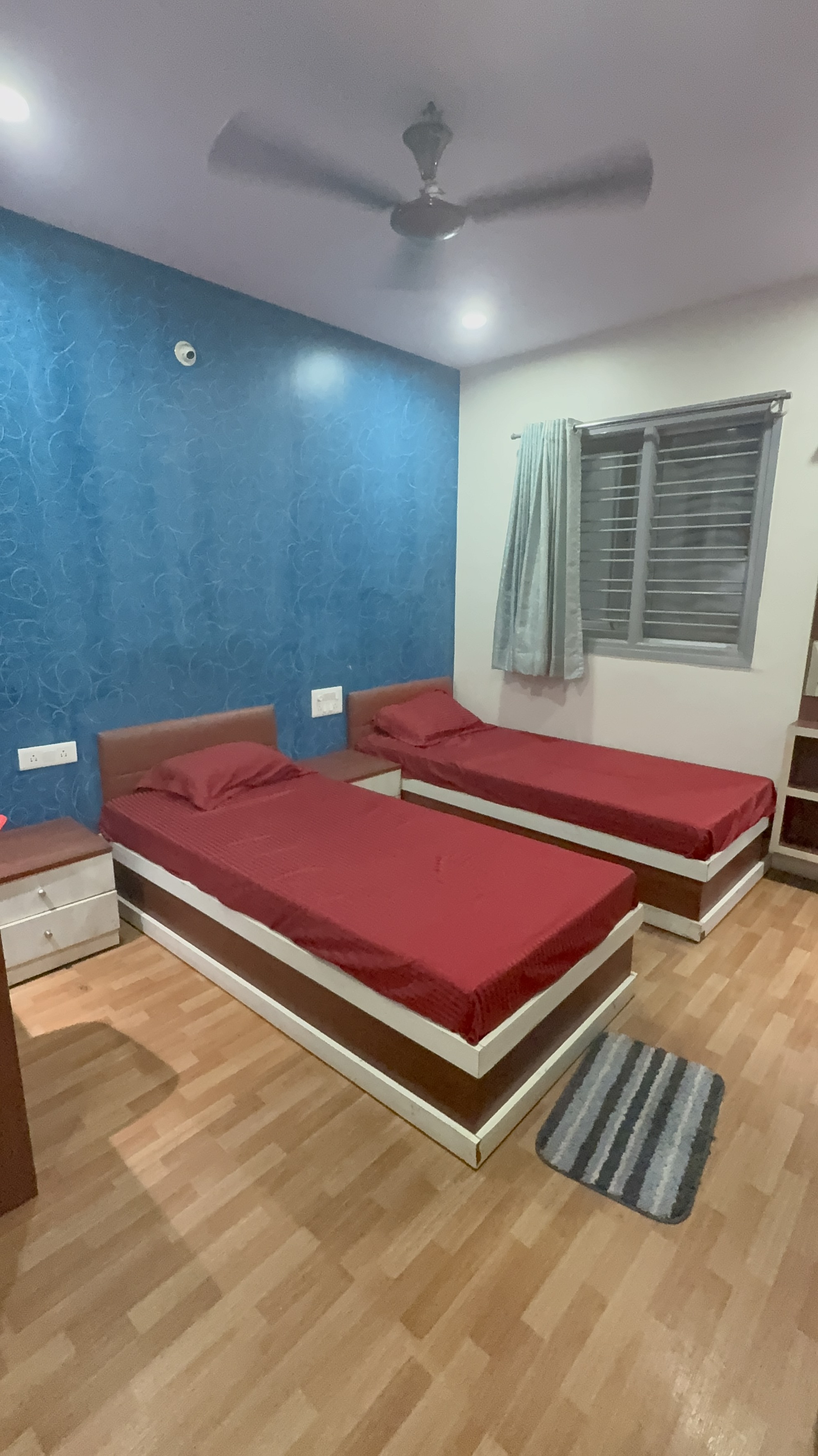 Luxury furnished bedroom at Blush House girls PG near Christ University